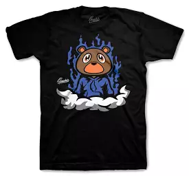 700 Bright Blue Shirt - Fly Bear - Black