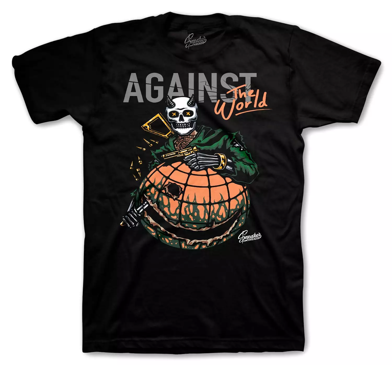 700 Wash Orange Shirt - Against The World - Black