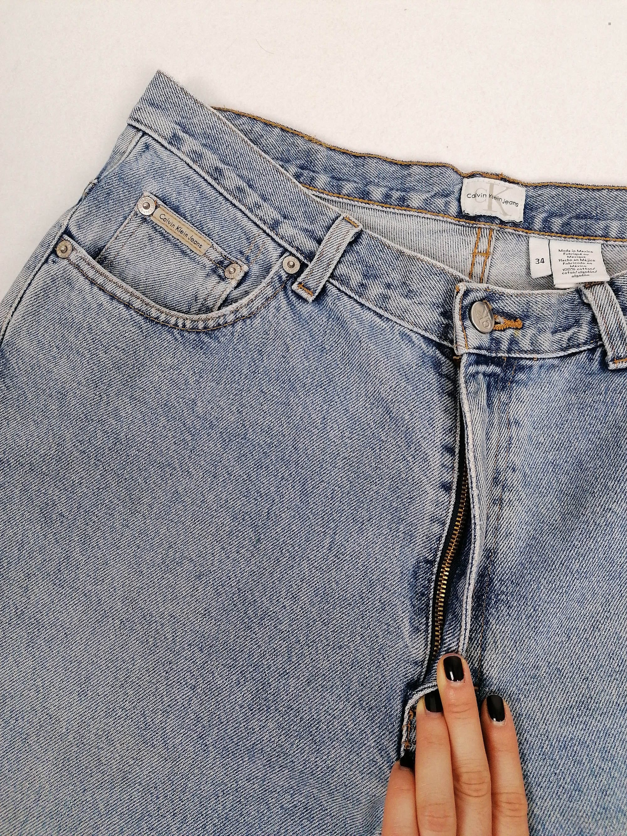 90's CK Jeans Cut-off Shorts ~ W 34