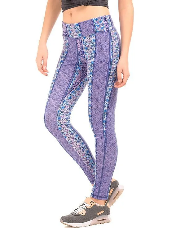 Aeropostale Elasticized Waist Printed Leggings