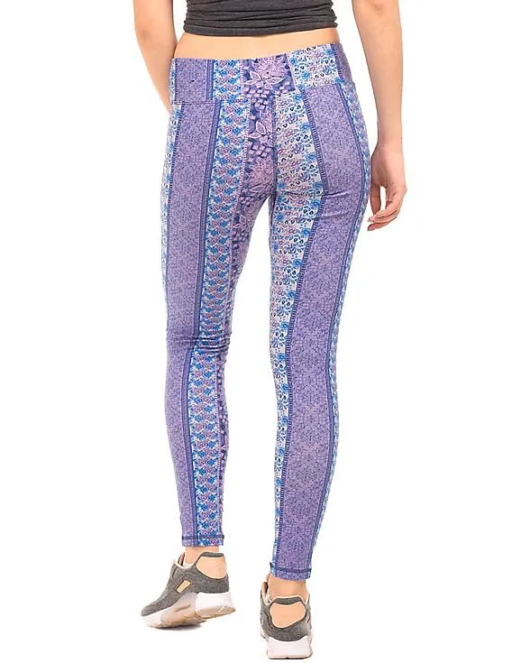 Aeropostale Elasticized Waist Printed Leggings