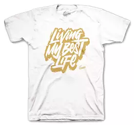 Air Max 90 Metallic Gold Shirt - Living Life - White