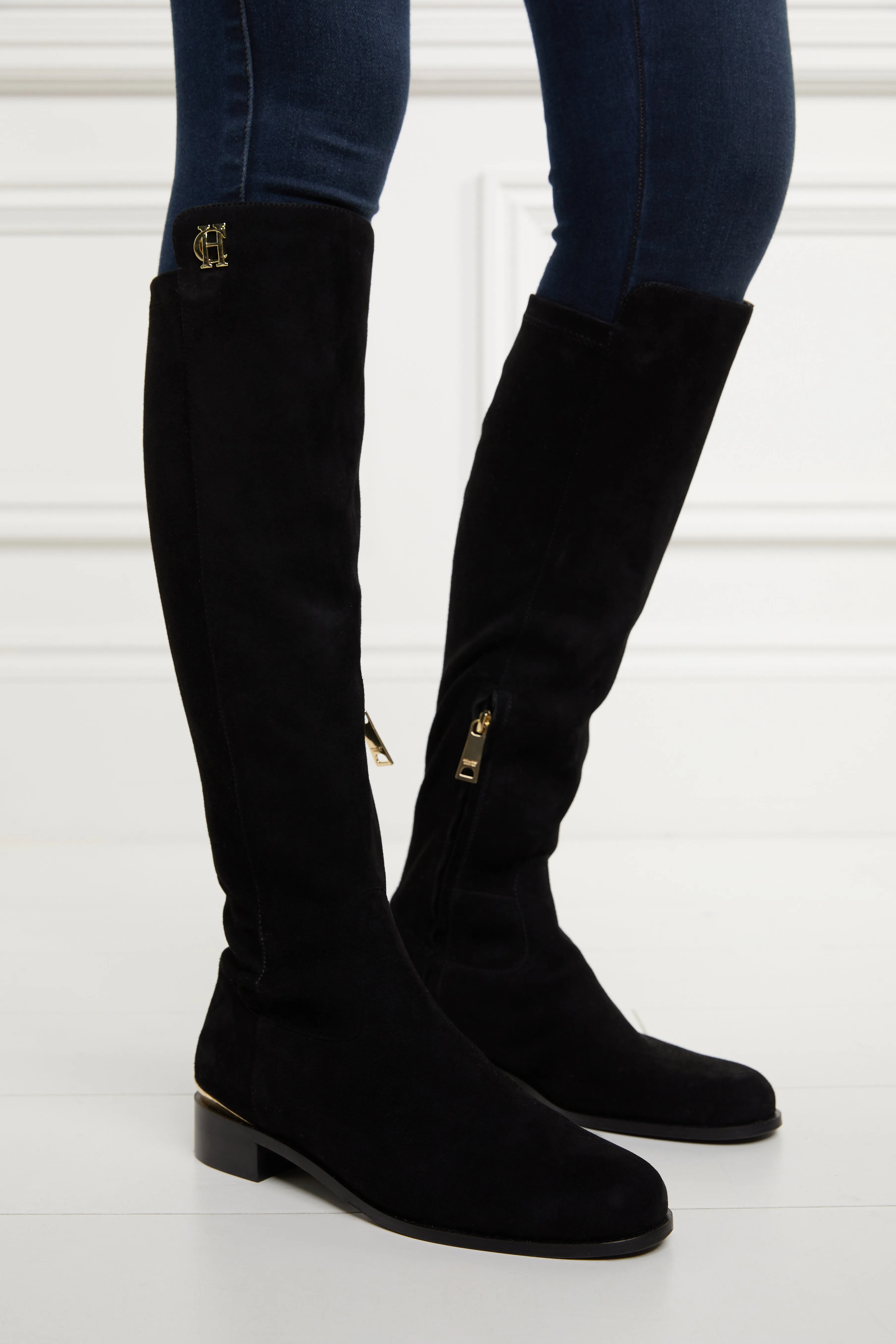 Albany Knee Boot (Black Suede)