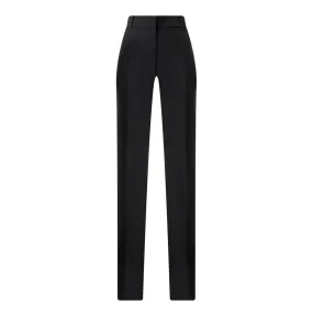 ALEXANDER MCQUEEN High-Rise Bootcut Trousers - Black