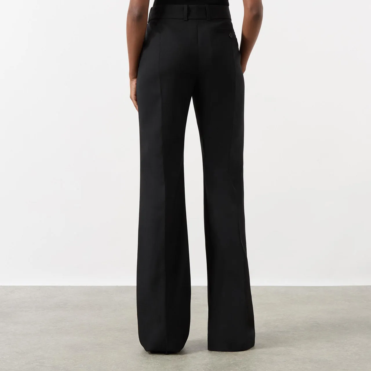 ALEXANDER MCQUEEN High-Rise Bootcut Trousers - Black