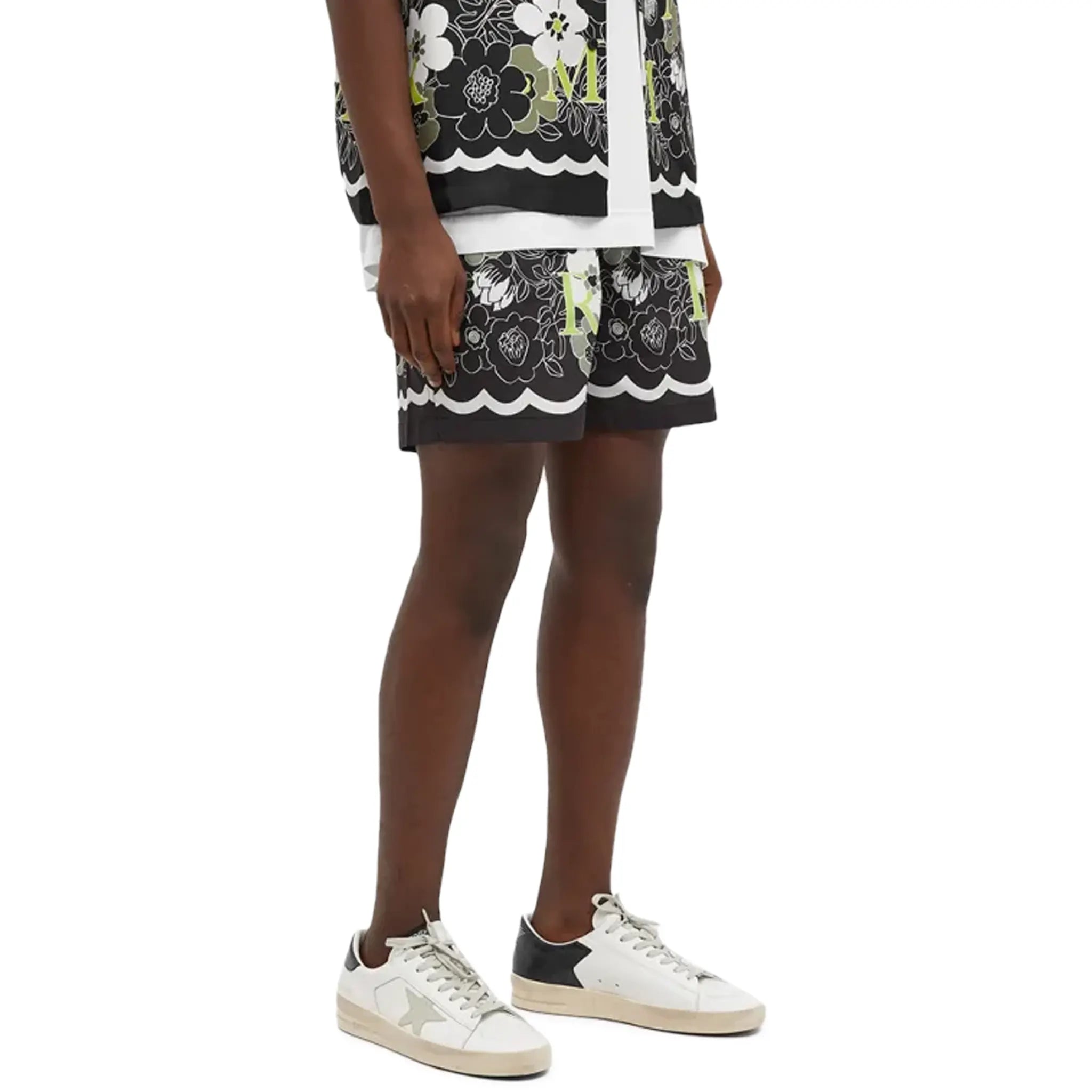 Amiri Flower Amiri Black Swim Shorts