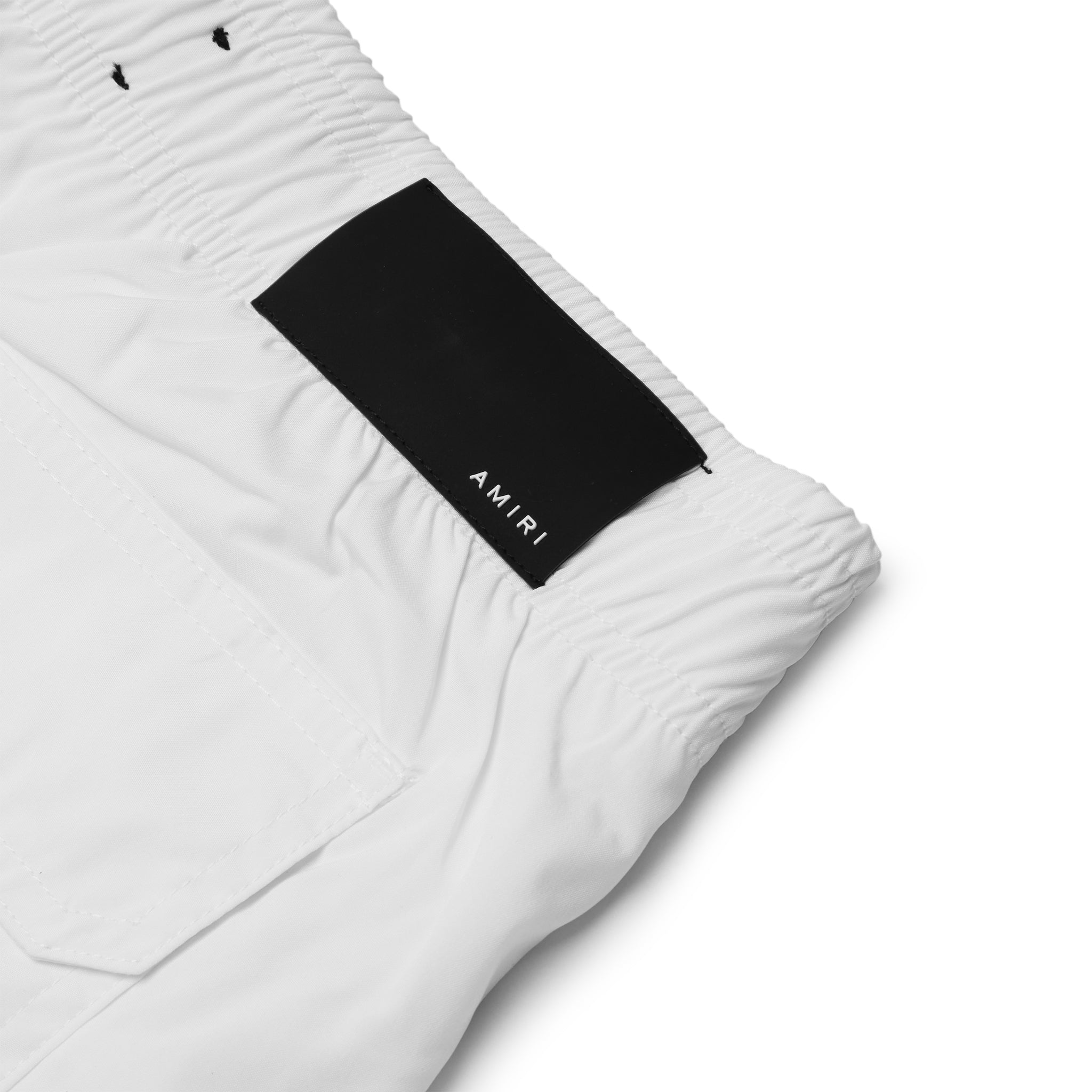 Amiri Ma Bar Logo Swim Shorts White