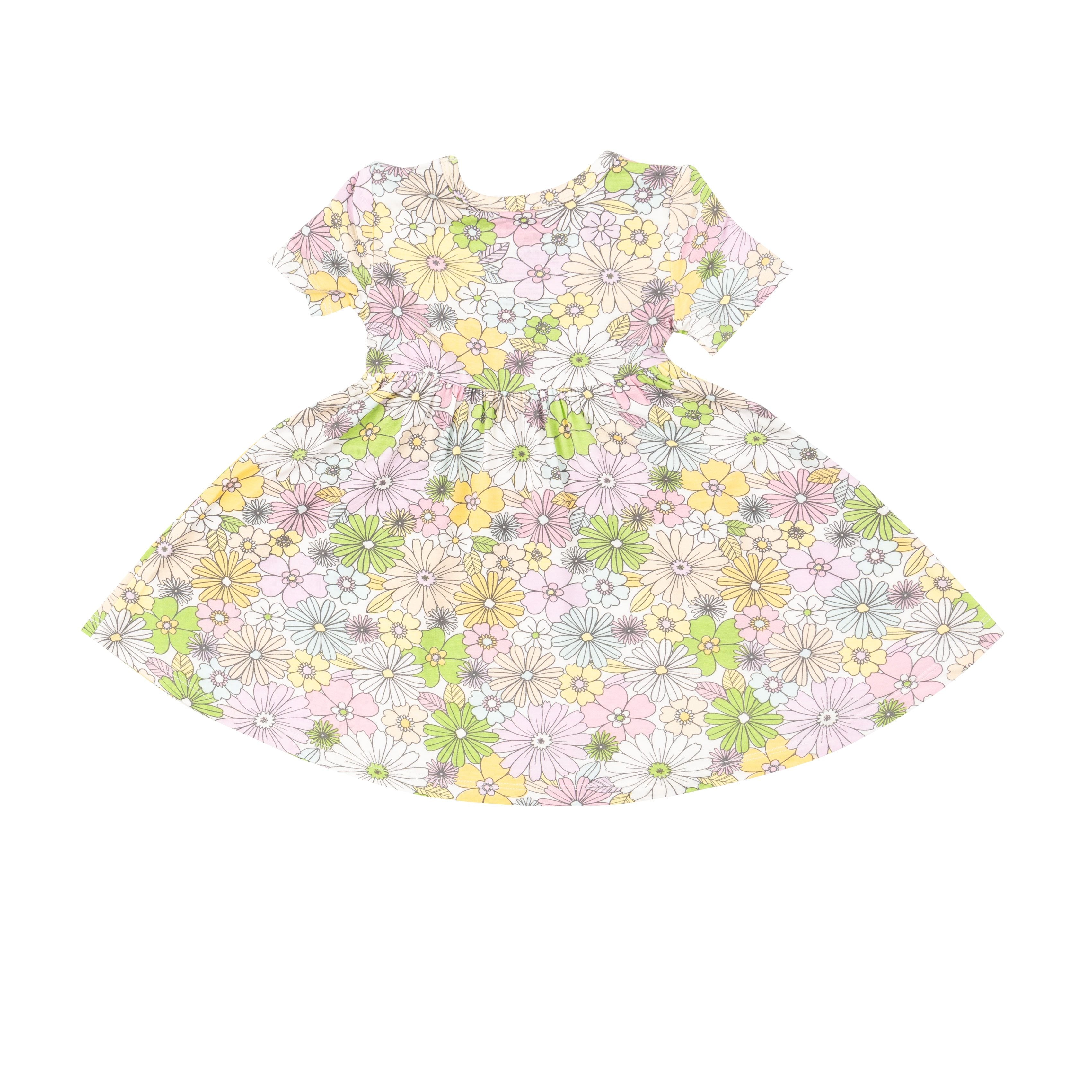 Angel Dear - Mixed Retro Floral Twirly Dress