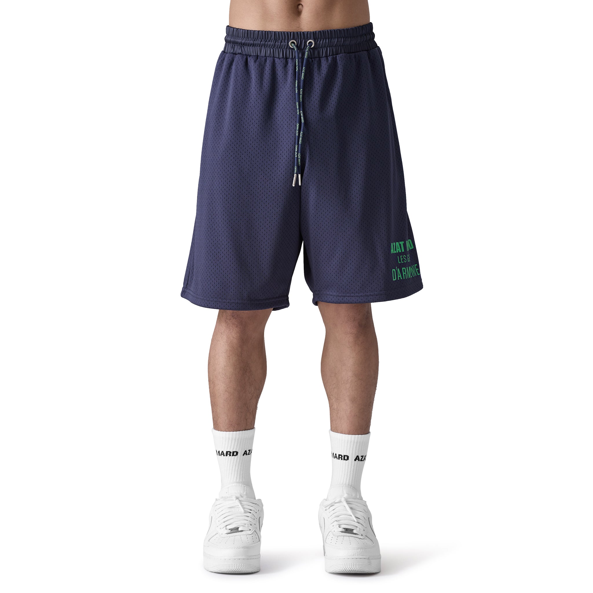 Azat Mard Les Gens Mesh Shorts Navy