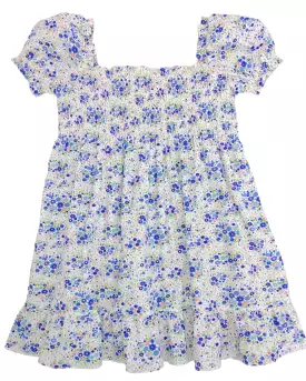 Be Elizabeth by James & Lottie - Fall Floral Smocked Short Sleeve Dress