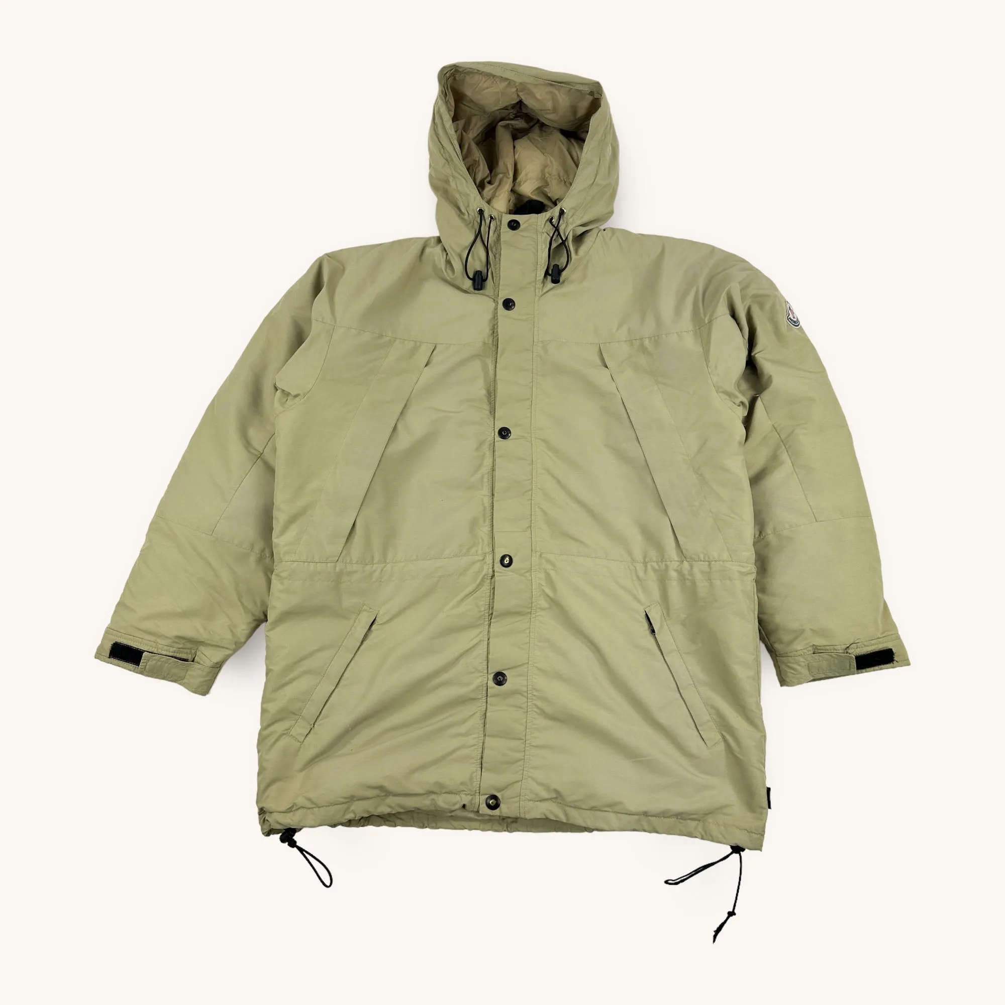 Beige Tan 90s Moncler Grenoble Puffer Jacket Coat (L)