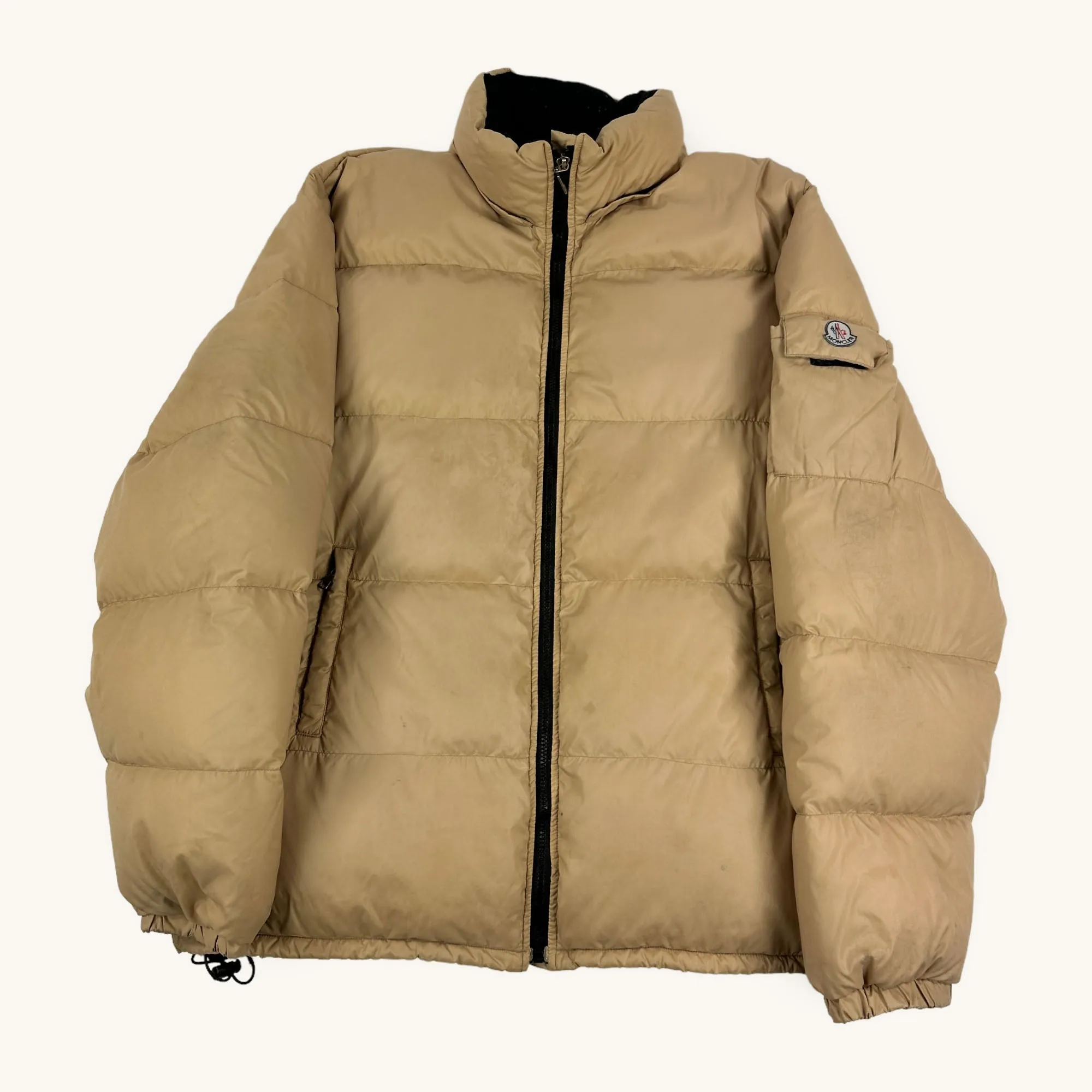 Beige Tan 90s Moncler Grenoble Puffer Jacket Coat (XXL)