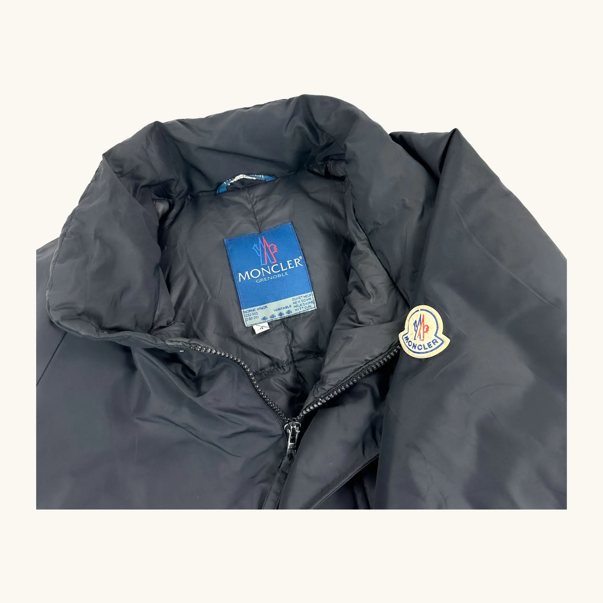 Black 90s Moncler Grenoble Puffer Jacket Coat  (XL)