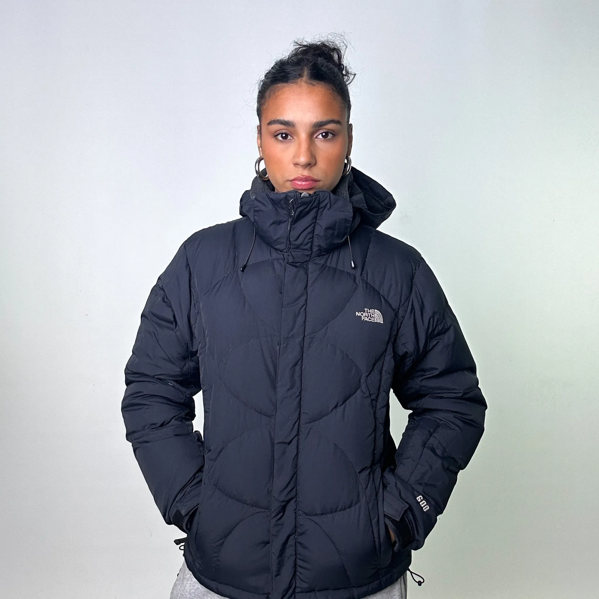 Black The North Face 600 Puffer Jacket Coat (M)