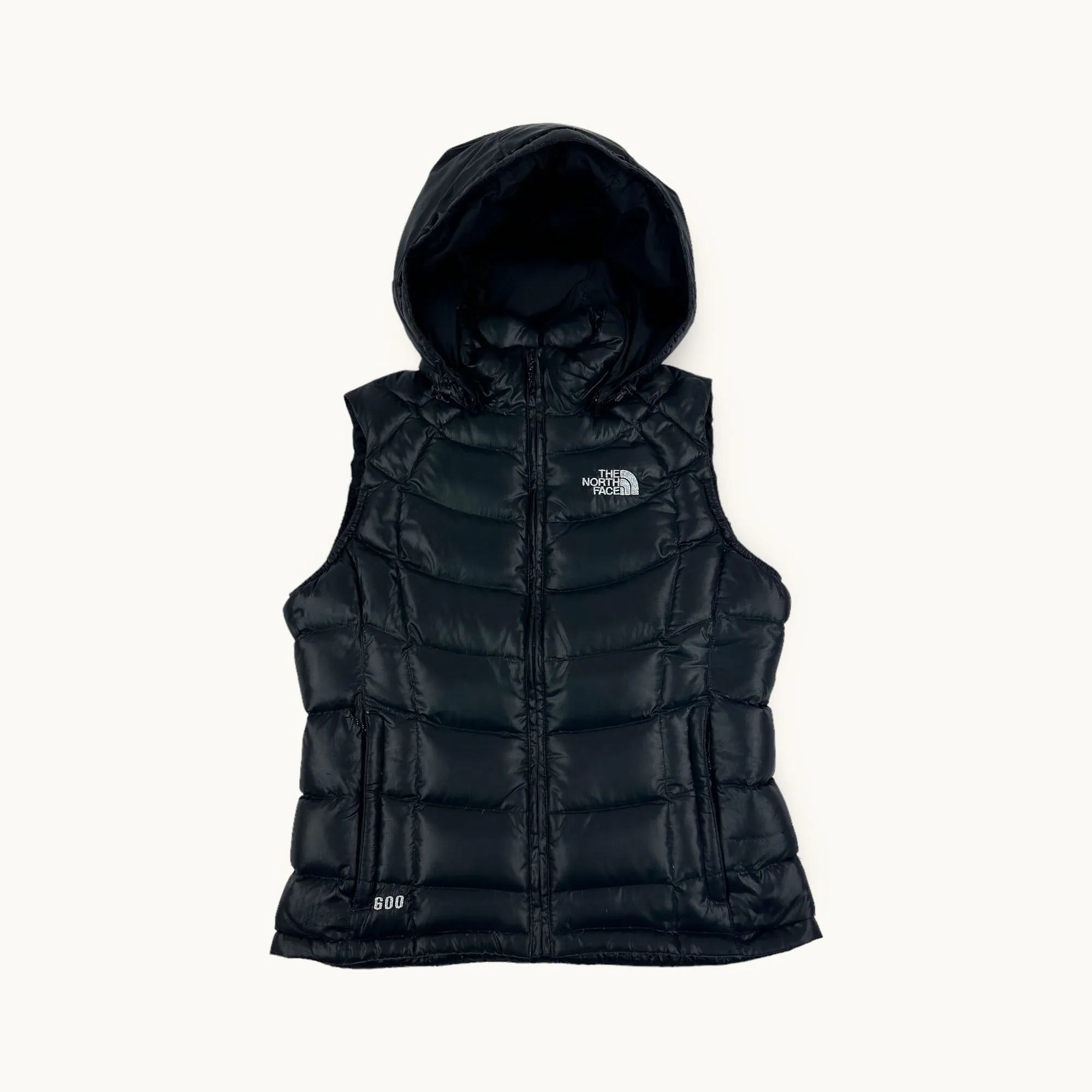 Black The North Face Nuptse 600 Puffer Jacket Coat Gilet (M)