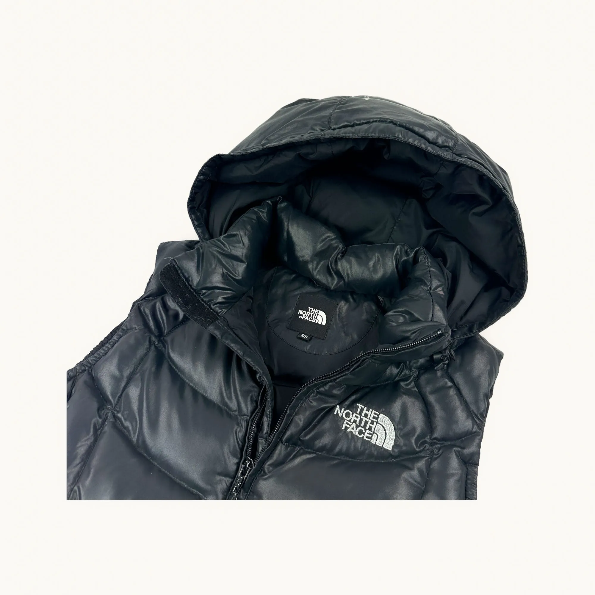 Black The North Face Nuptse 600 Puffer Jacket Coat Gilet (M)