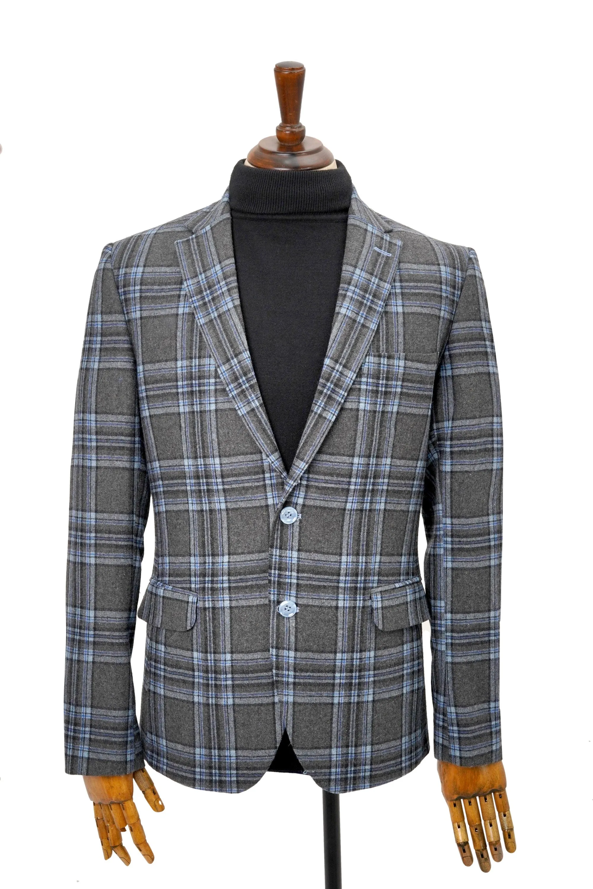 Blue Checkered Coat