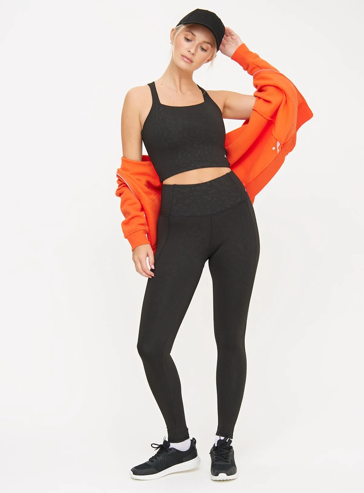 Buy Active Black Leopard Embossed Leggings XL | Sports leggings | Tu