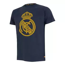 Camiseta Hombre Escudo Bernabéu Azul Marino Naranja