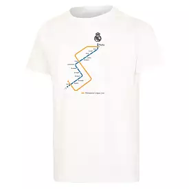 Camiseta Línea Subterráneo Hombre Blanca