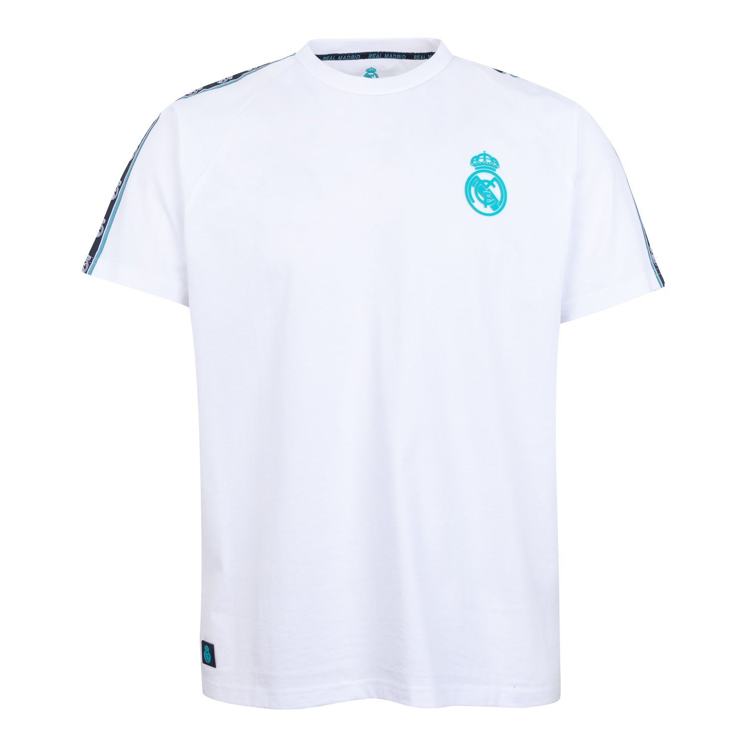 Camiseta Madrid Sky Cinta Escudo Hombre Blanco