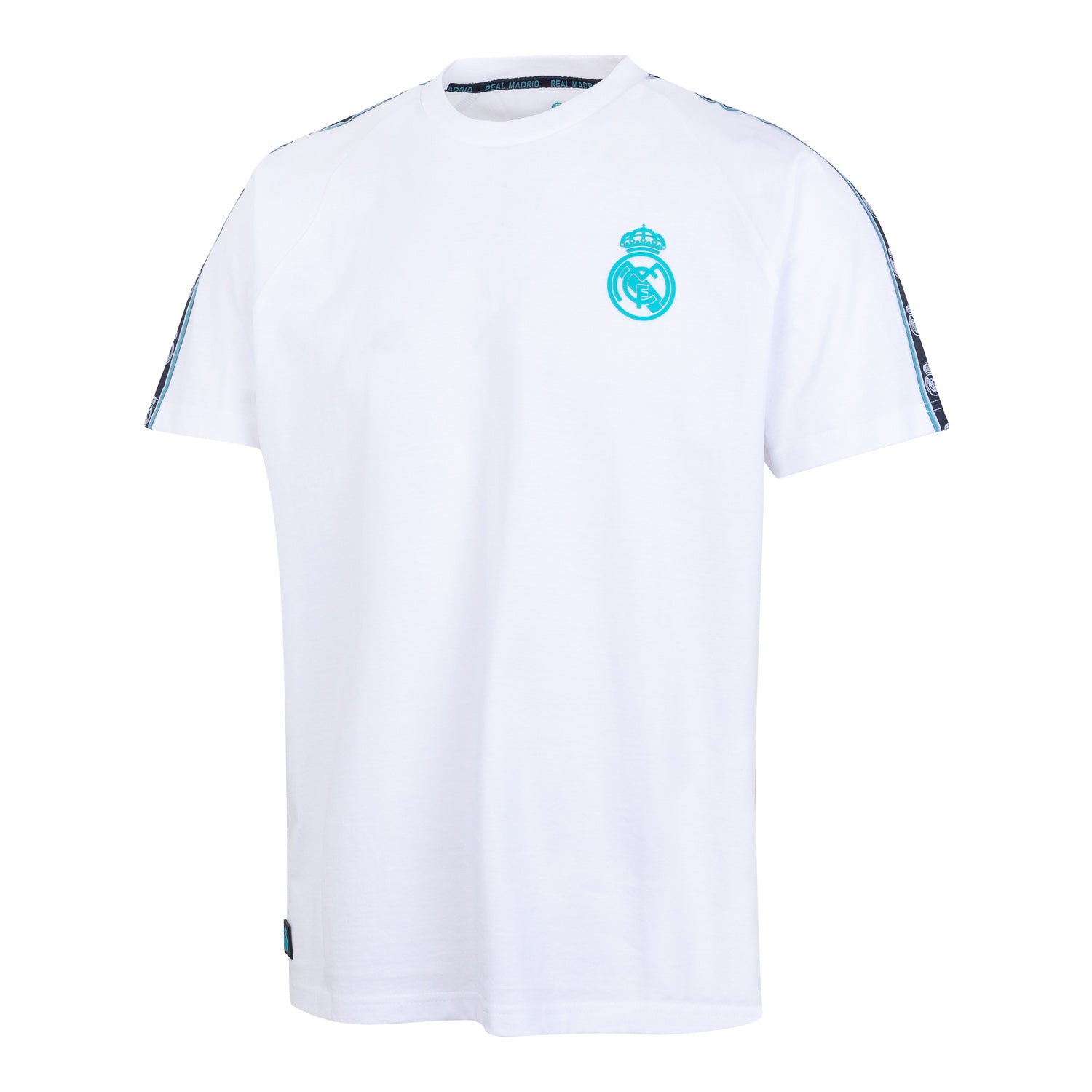 Camiseta Madrid Sky Cinta Escudo Hombre Blanco