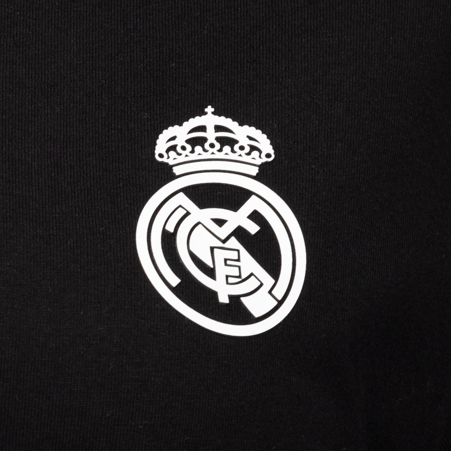 Camiseta Mujer ECO Essentials Real Madrid Escudo Monocolor Negra