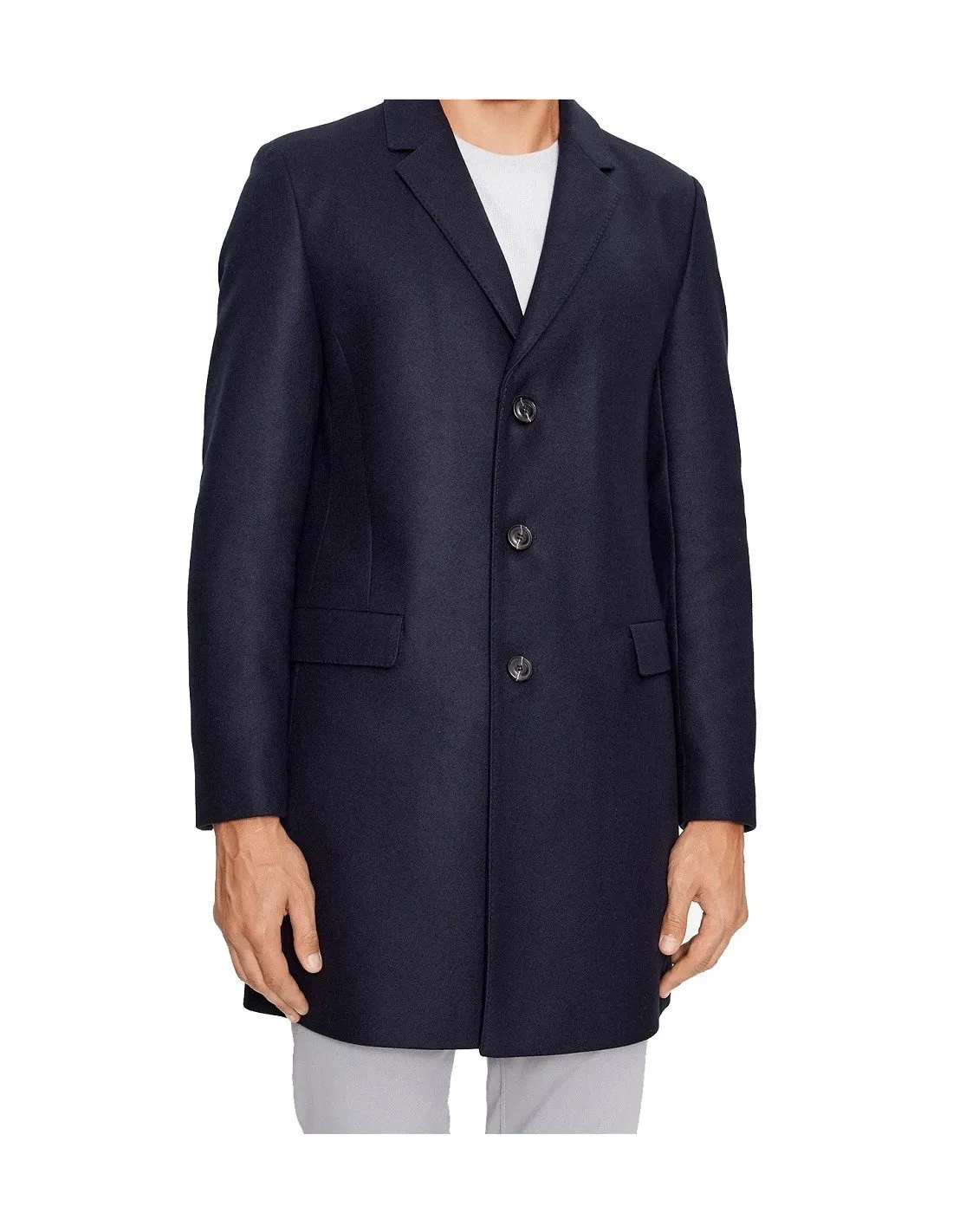 Cappotto Hugo Boss uomo 50495214405 blu