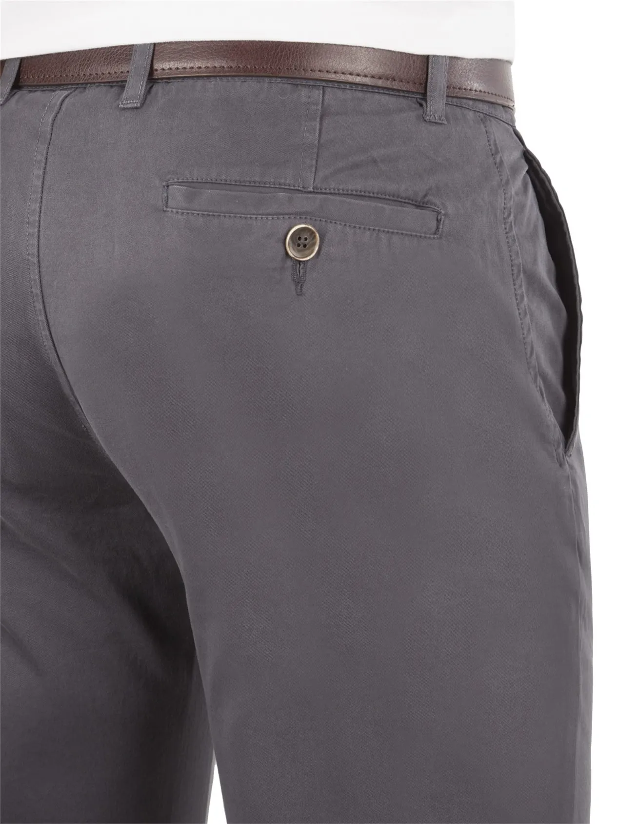 Charcoal Cotton Chinos