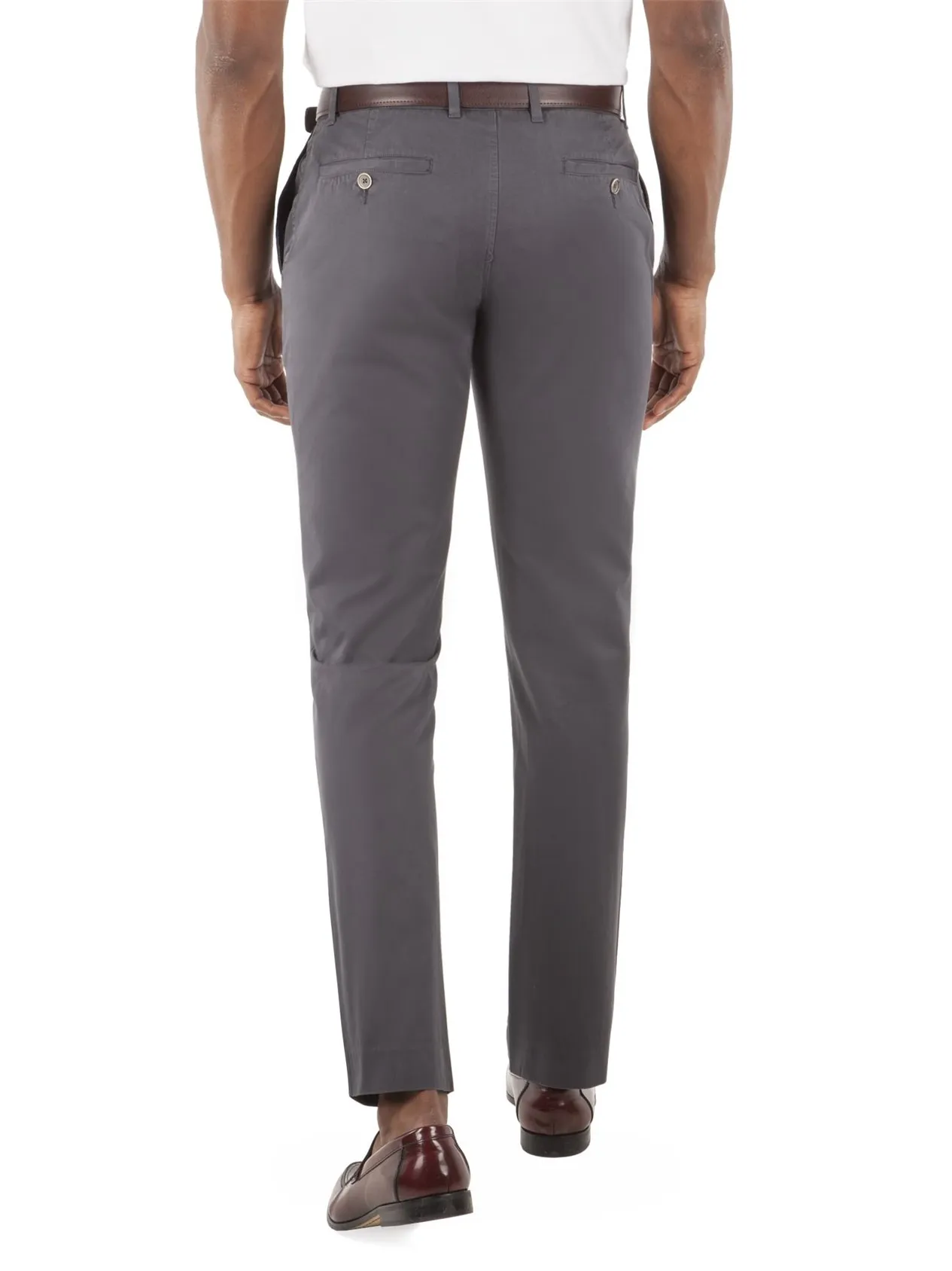 Charcoal Cotton Chinos