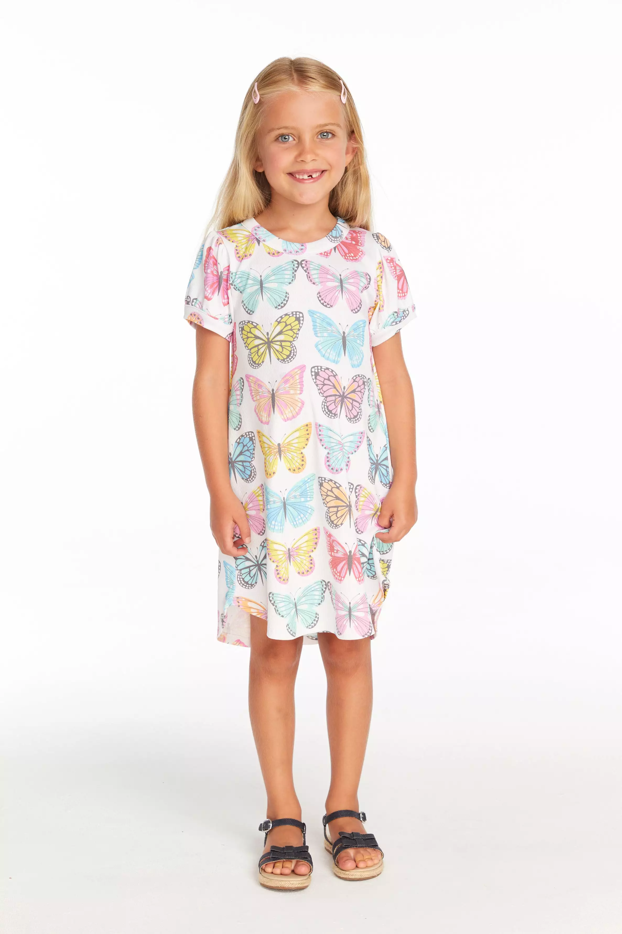 Chaser Puff Sleeve She's a Butterfly Dress