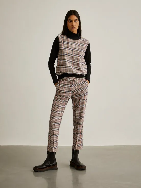 Checkered chinos