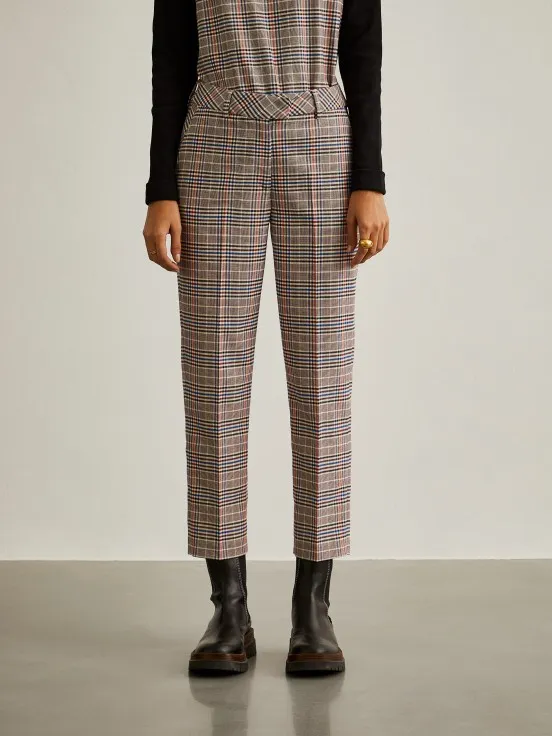 Checkered chinos