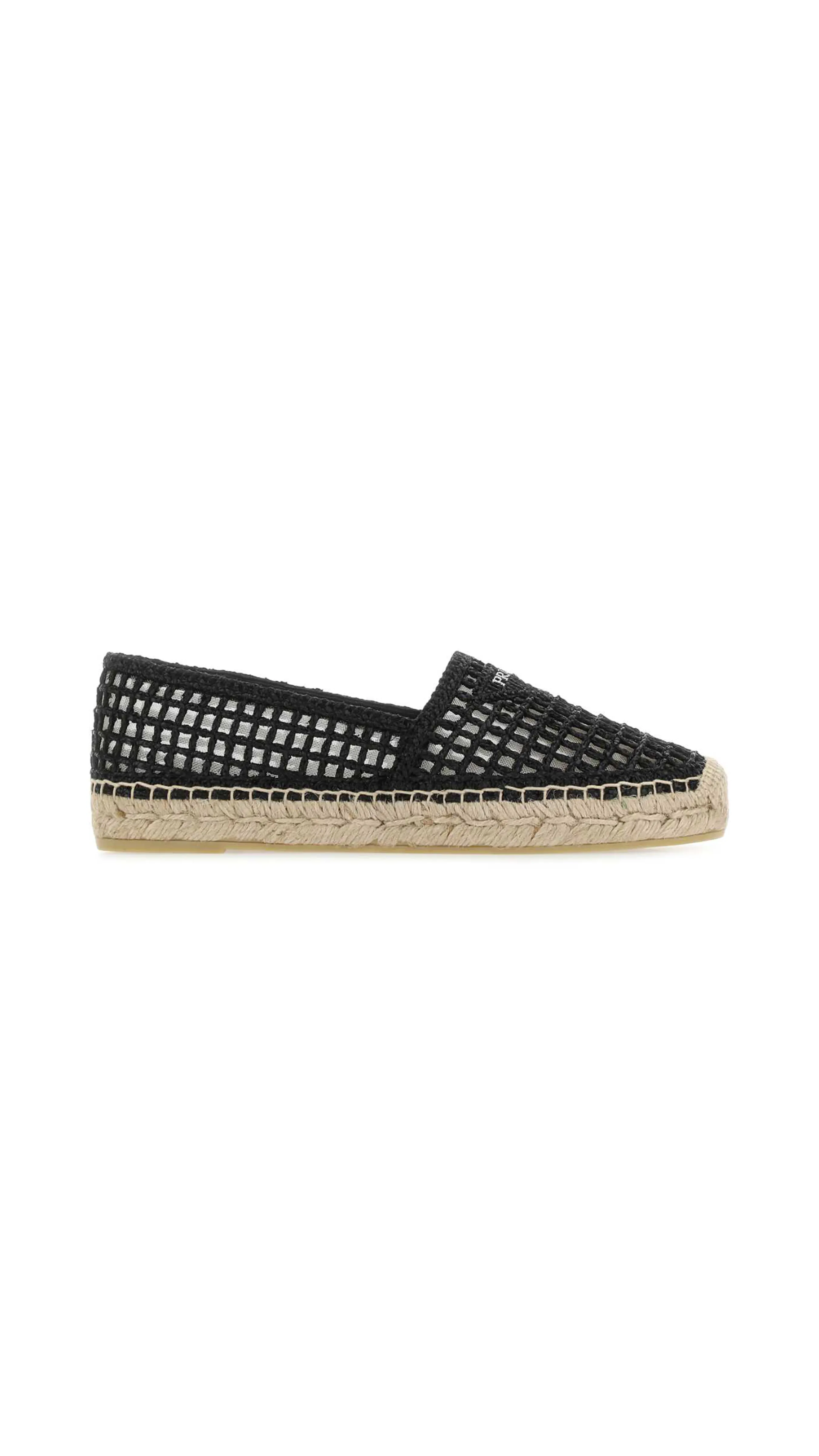 Crochet Espadrilles - Black