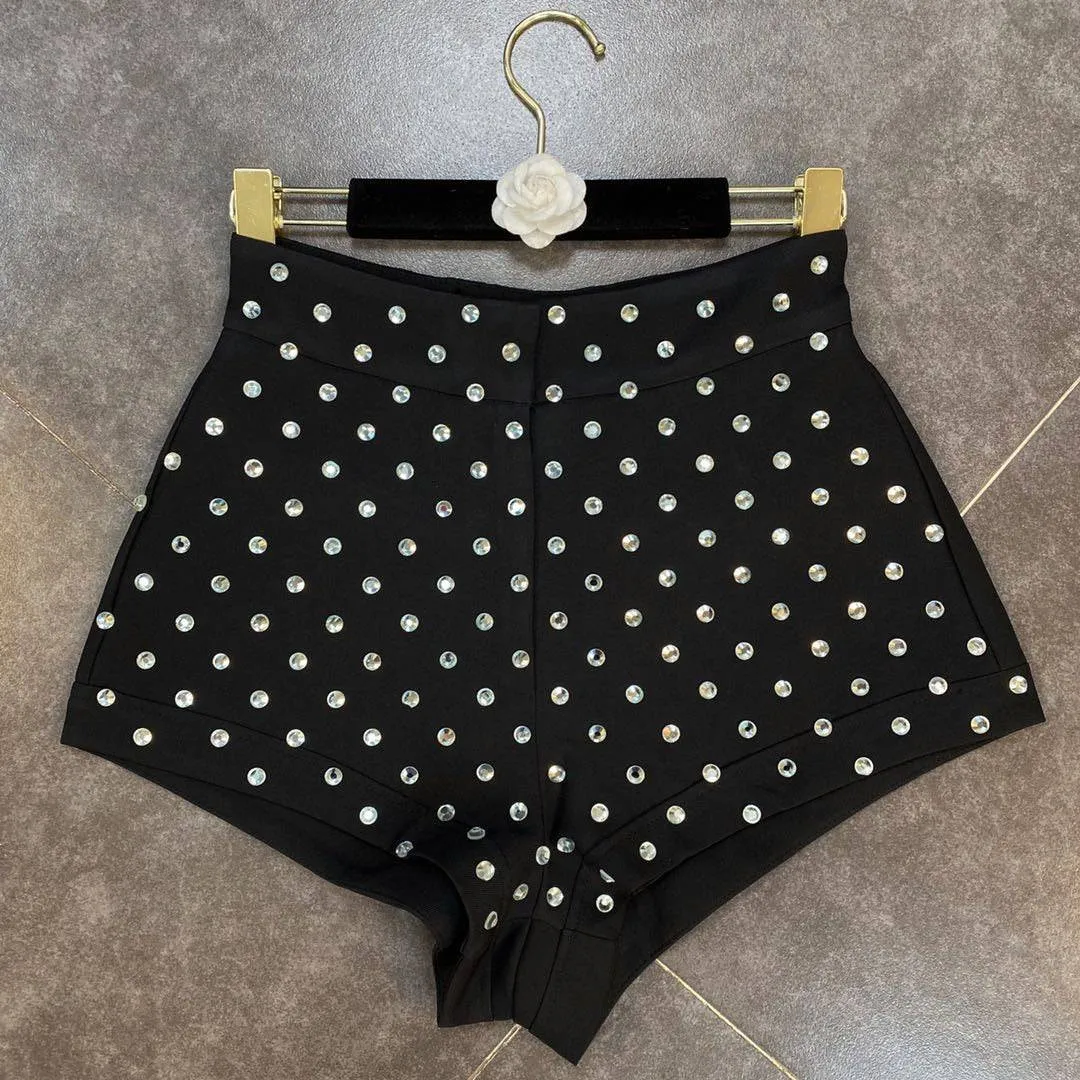 Crystal Detailed Mini Shorts