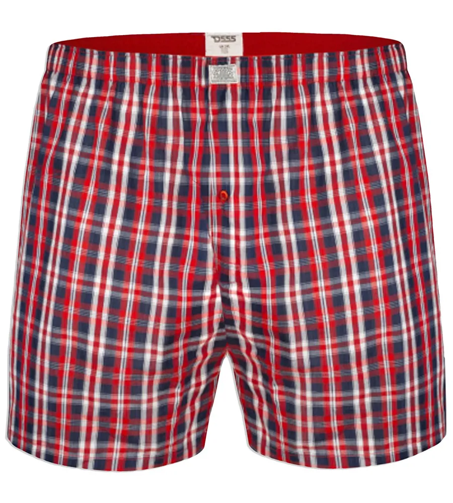 D555 Big Mens Pack of Two Woven Boxer Shorts (PLAID)