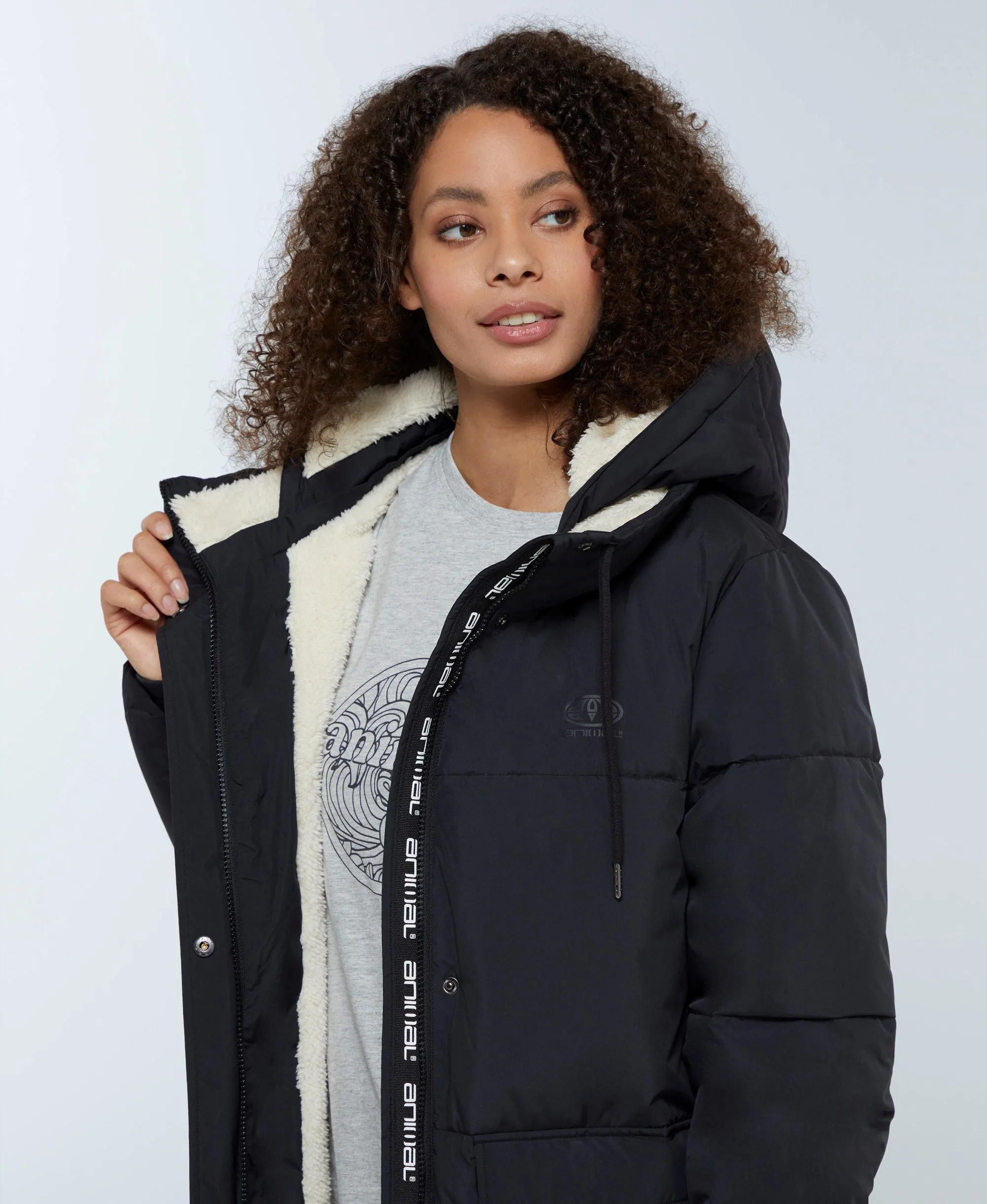 Dawlish Womens Longline Coat - Black