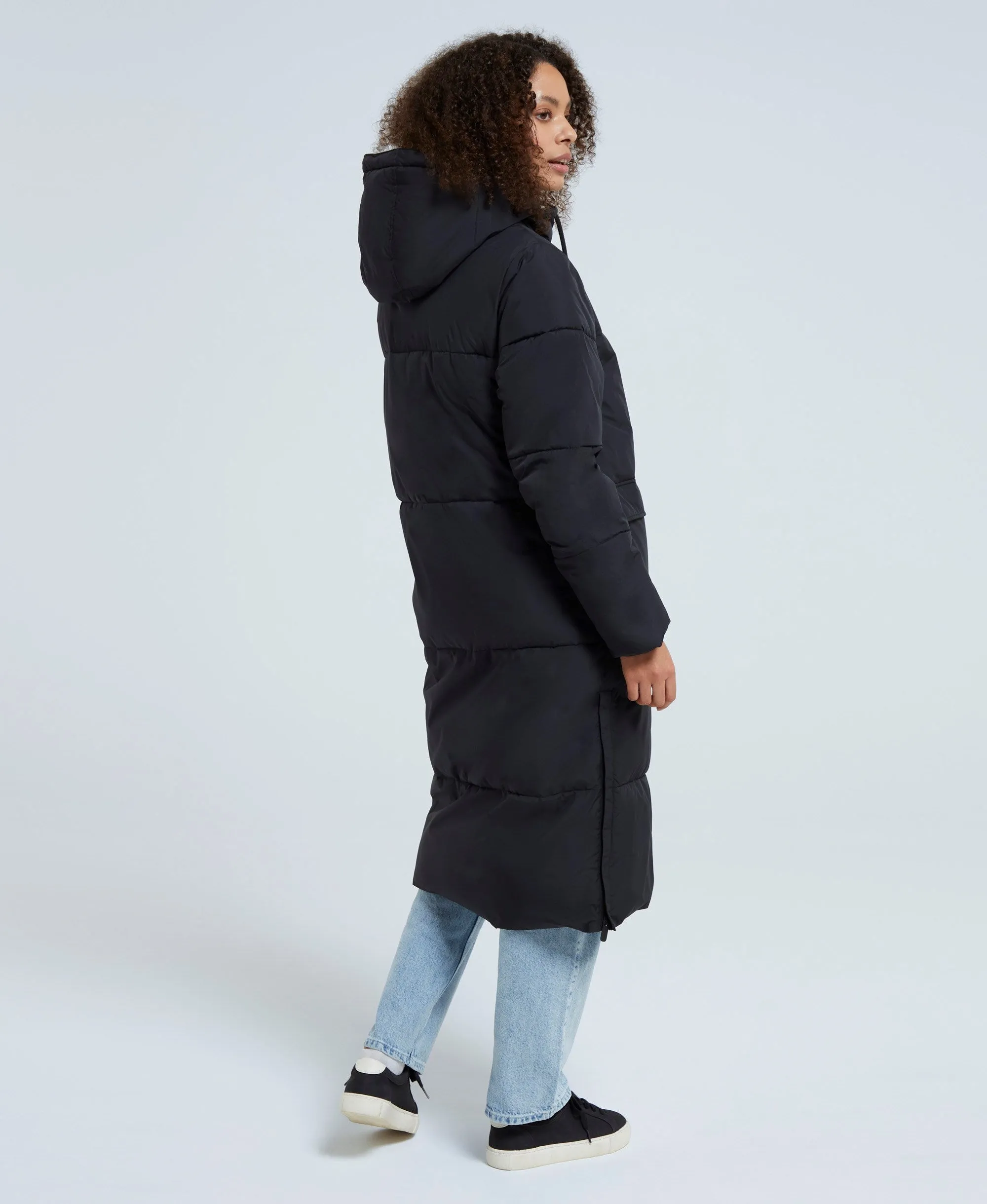 Dawlish Womens Longline Coat - Black