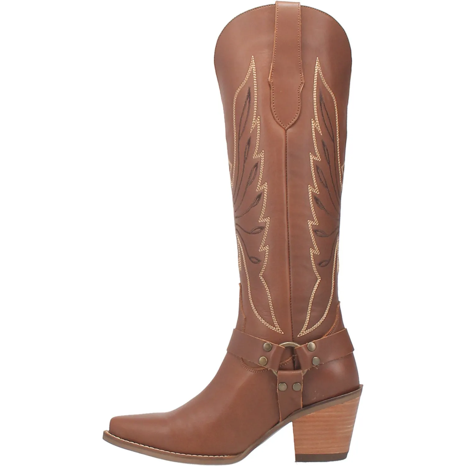 Dingo Womens Heavens To Betsy Cowboy Boots Leather Brown