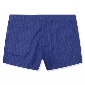 Dior Oblique Swim Shorts Blue