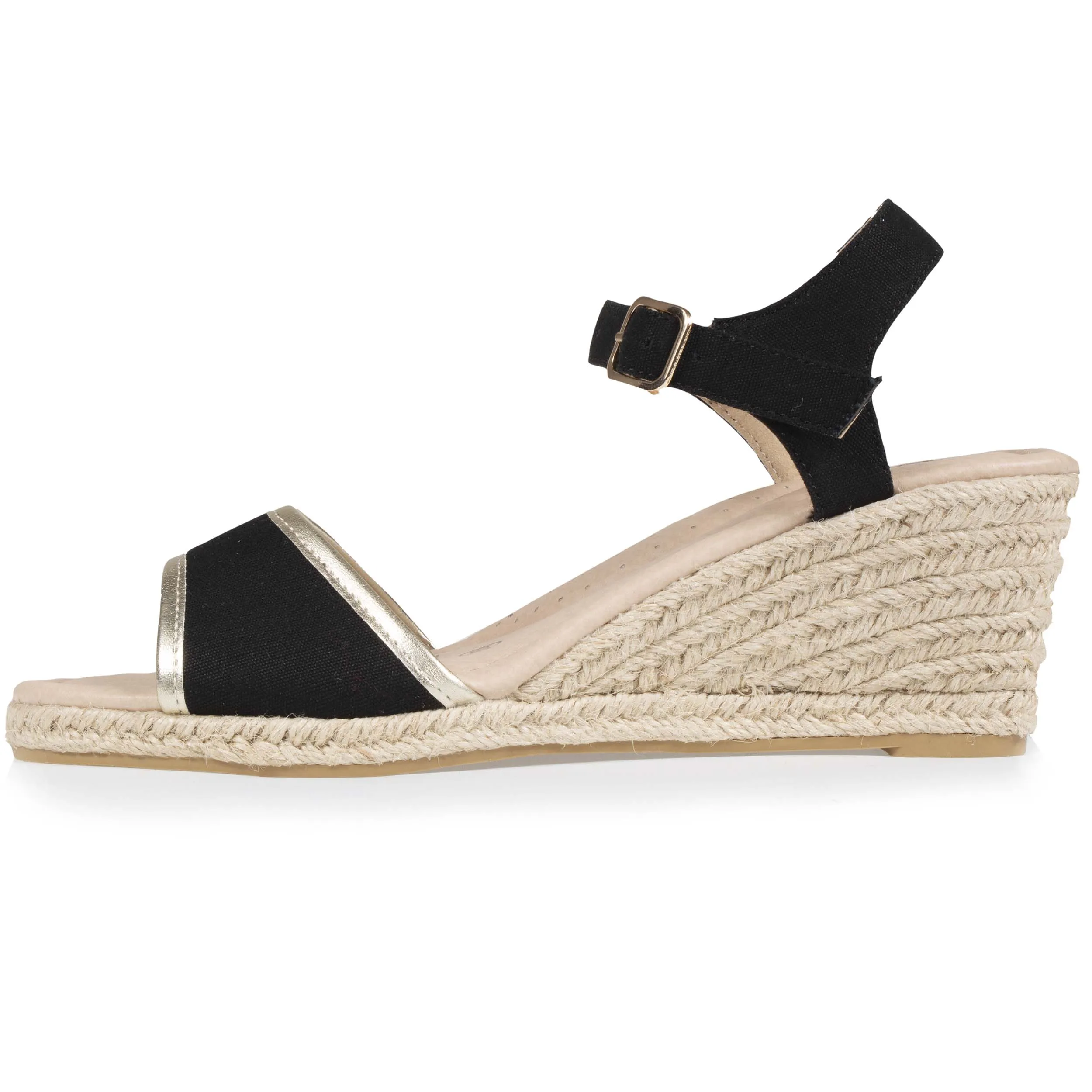 Espadrilles Femme détail doré talon