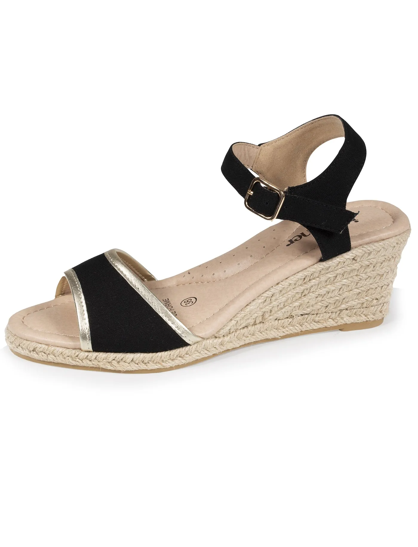 Espadrilles Femme détail doré talon