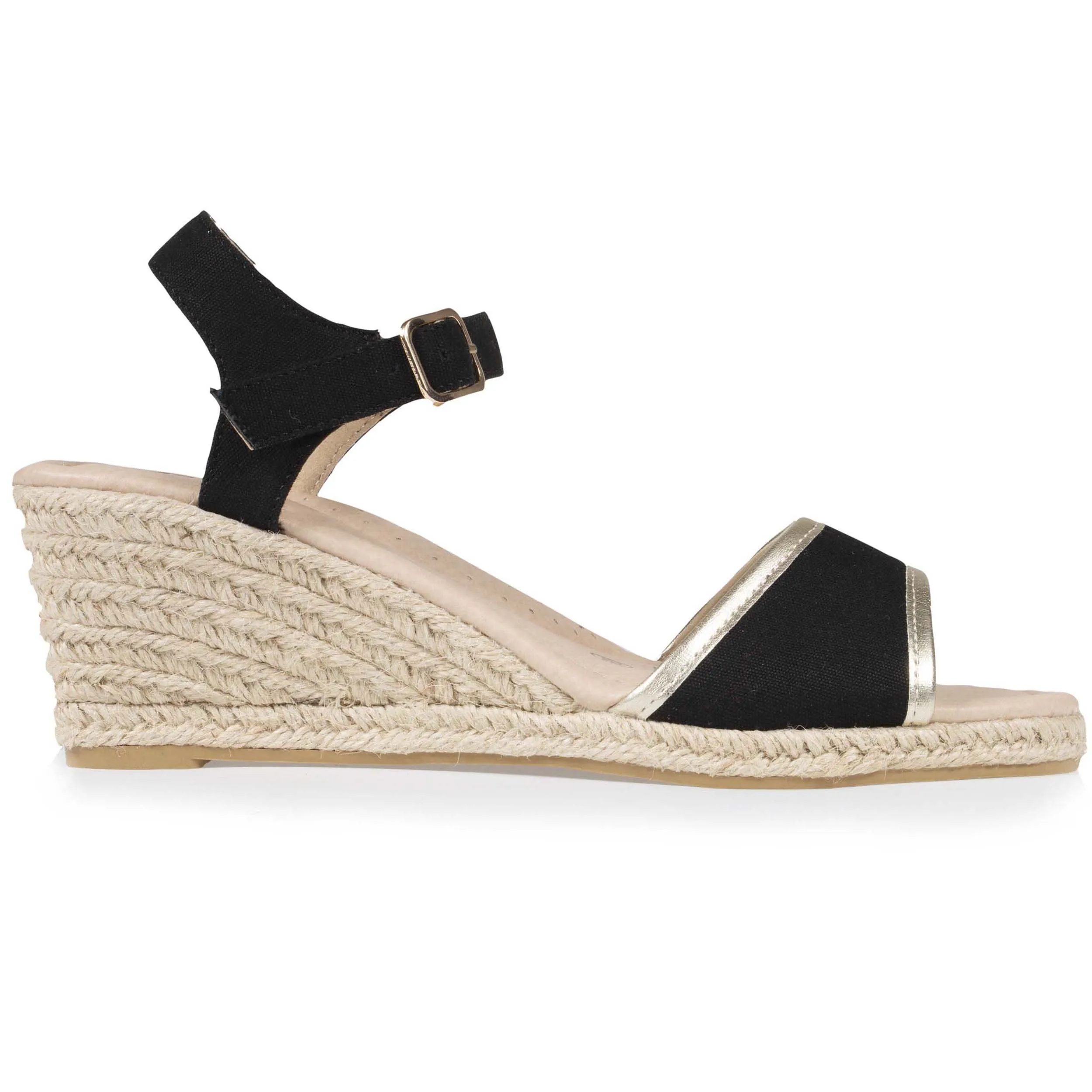 Espadrilles Femme détail doré talon