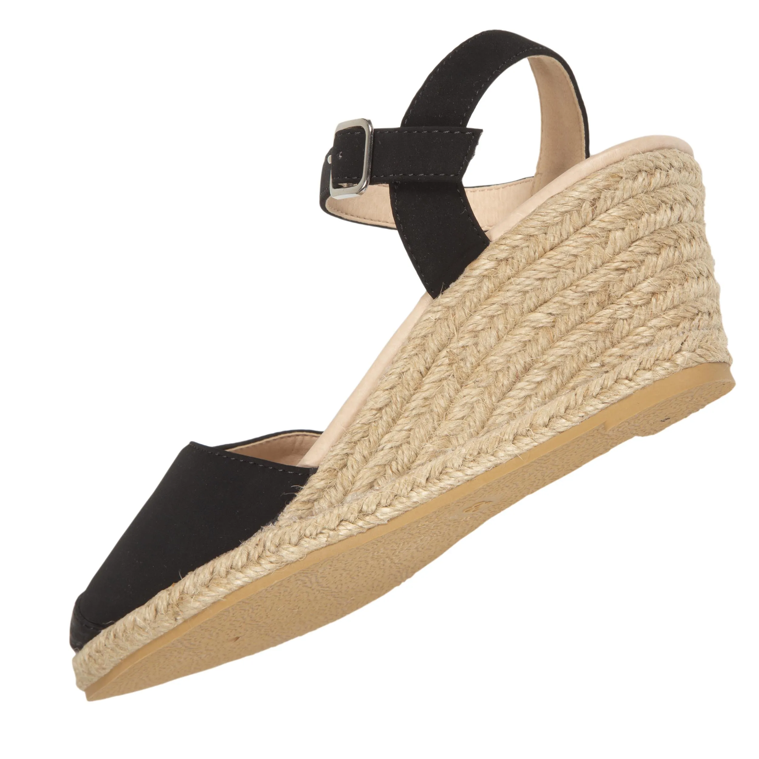 Espadrilles fermées Femme talon Noir