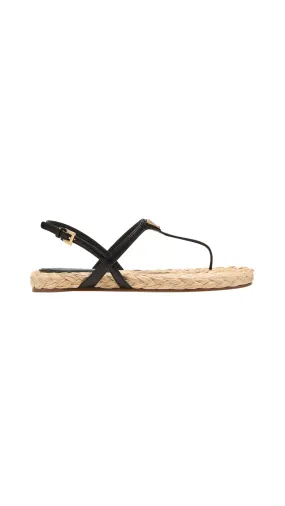 Espadrilles Flat Sandals - Black