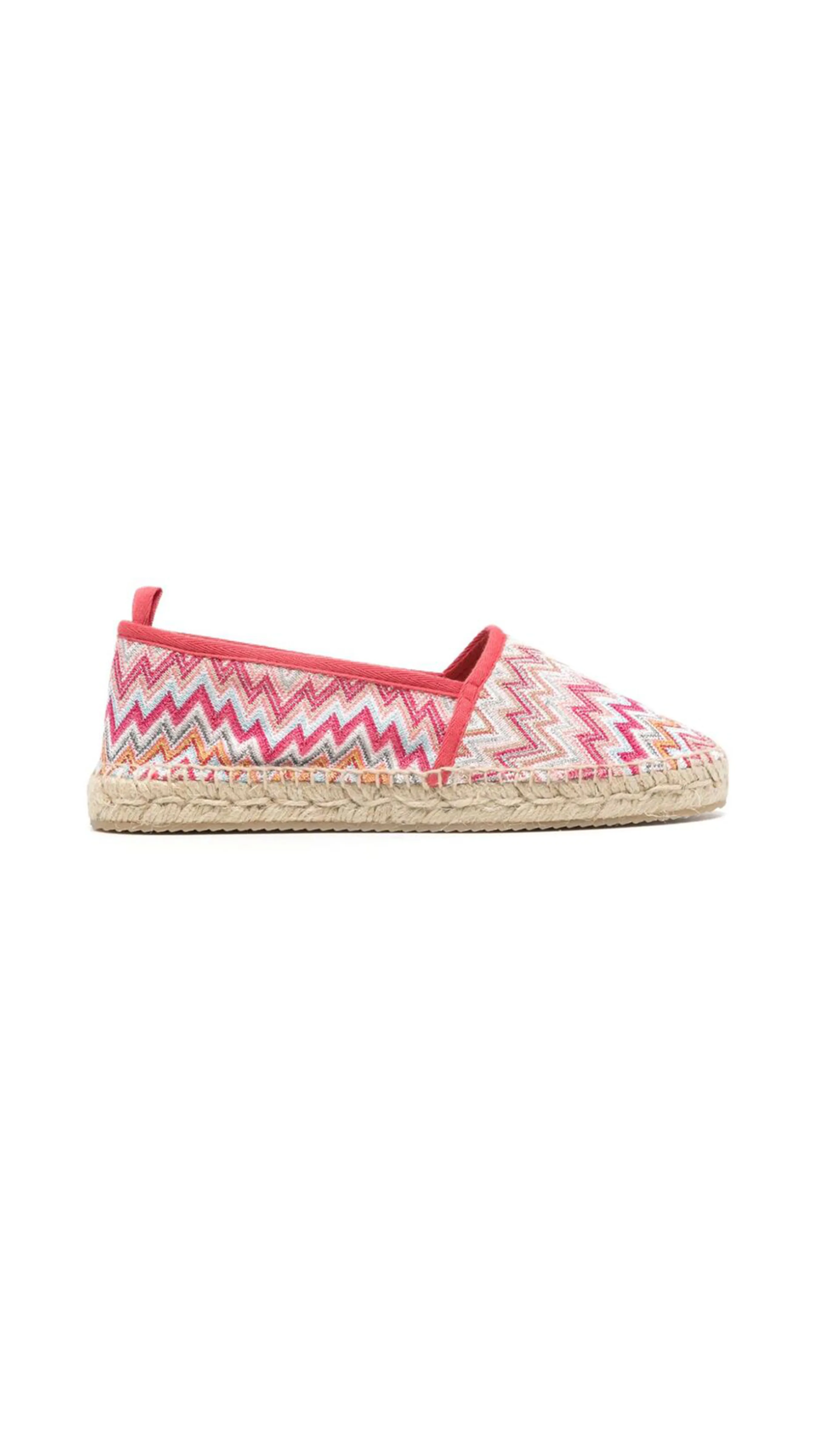 Espadrilles with Chevron Fabric - Multi