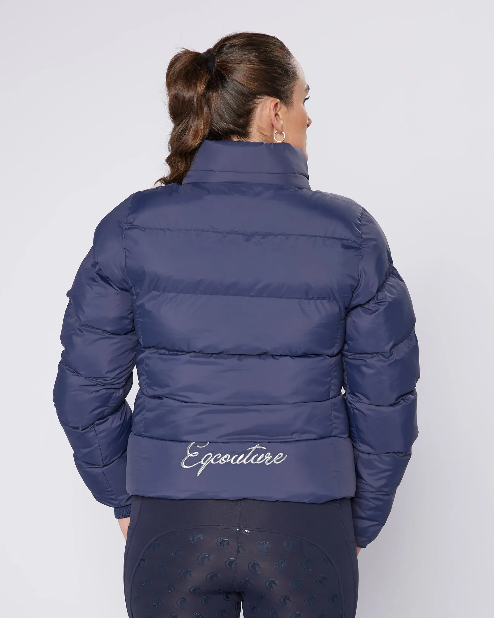 Exclusive Short Navy Puffer Coat  / Jacket - Detachable Hood