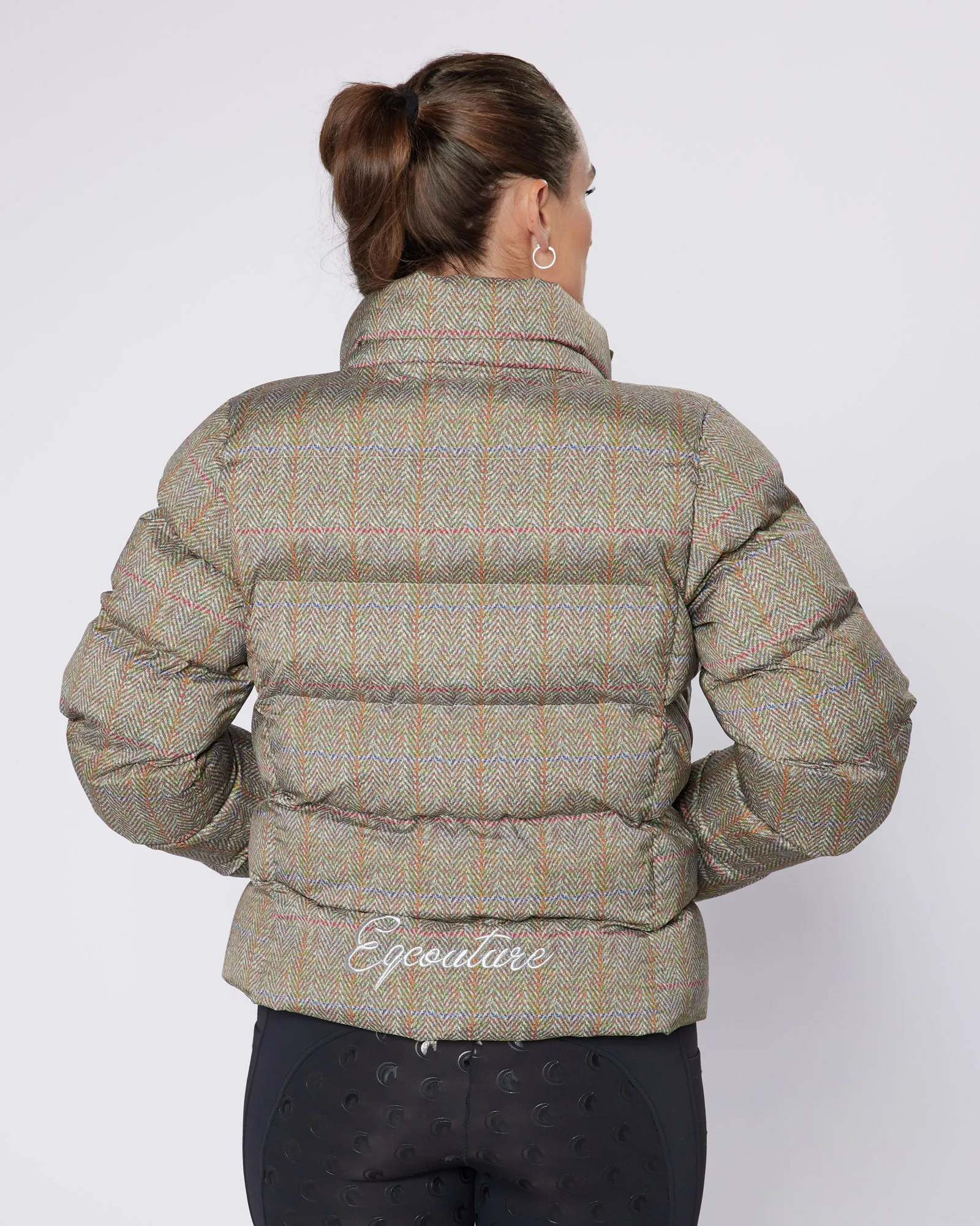 Exclusive Short Tweed Puffer Coat  / Jacket - Detachable Hood