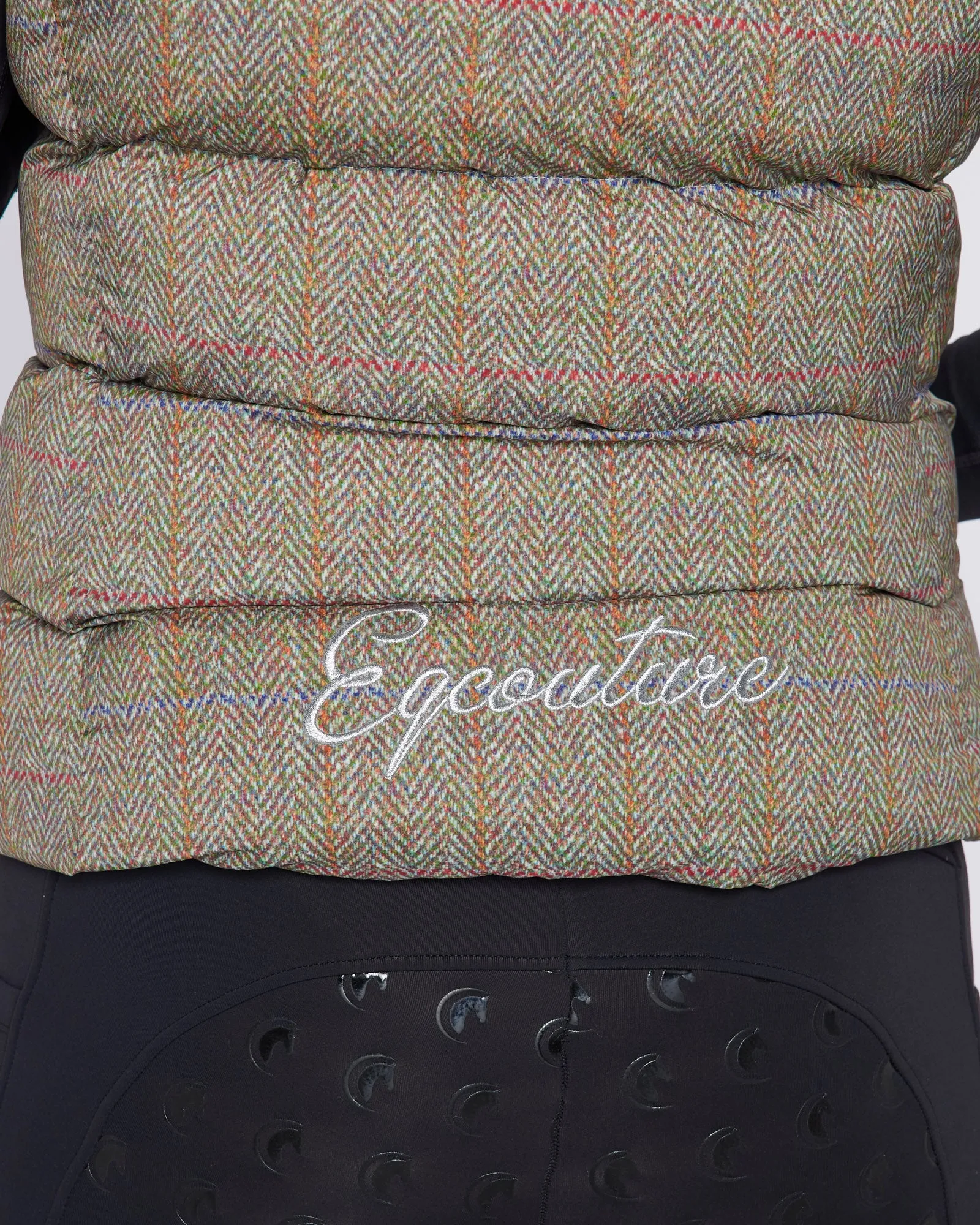 Exclusive Tweed Puffer Gilet - Detachable Hood