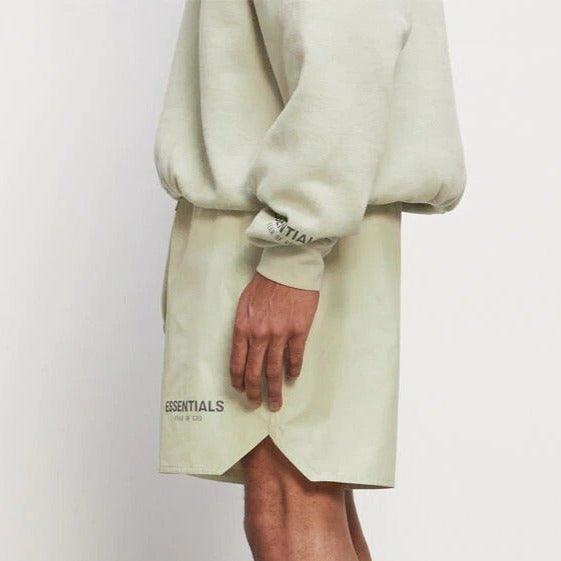 FEAR OF GOD Essentials 3M Reflective Nylon Shorts Sage